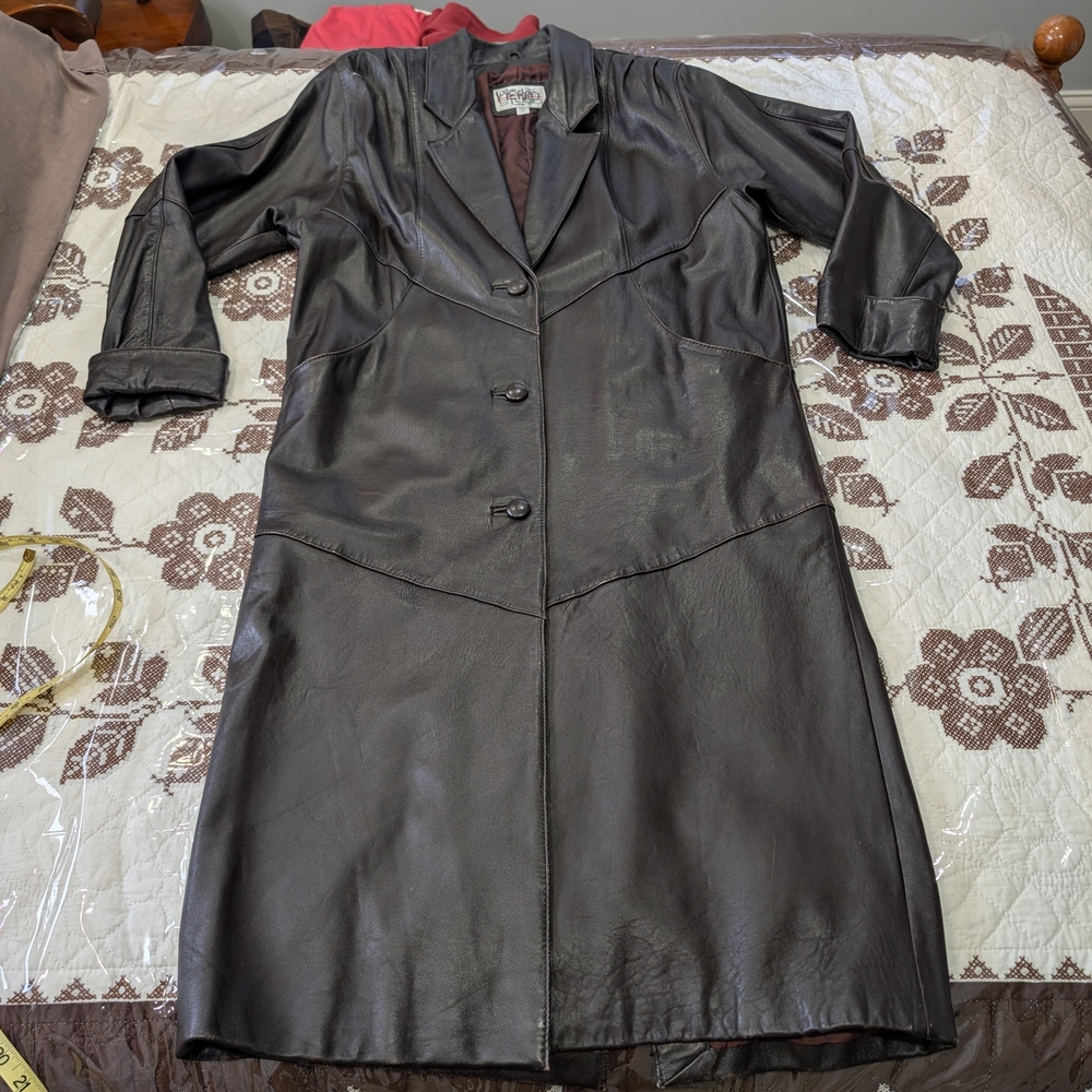 Women's Black Leather Coat